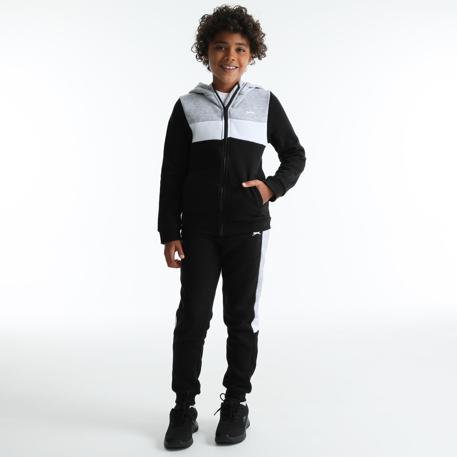 Slazenger Boys Fleece Full Zip Tracksuit