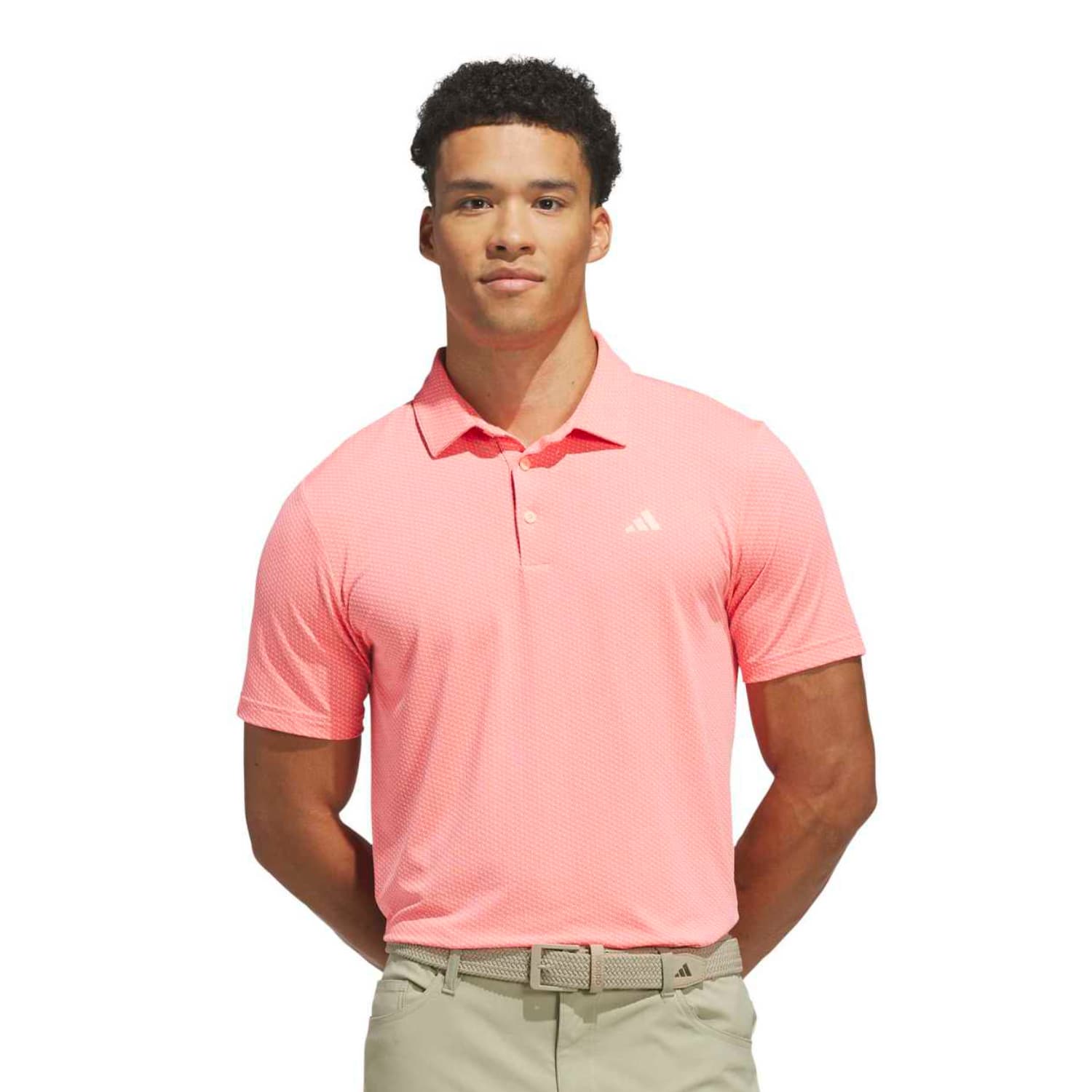 adidas Men's Performance Textured Golf Polo
