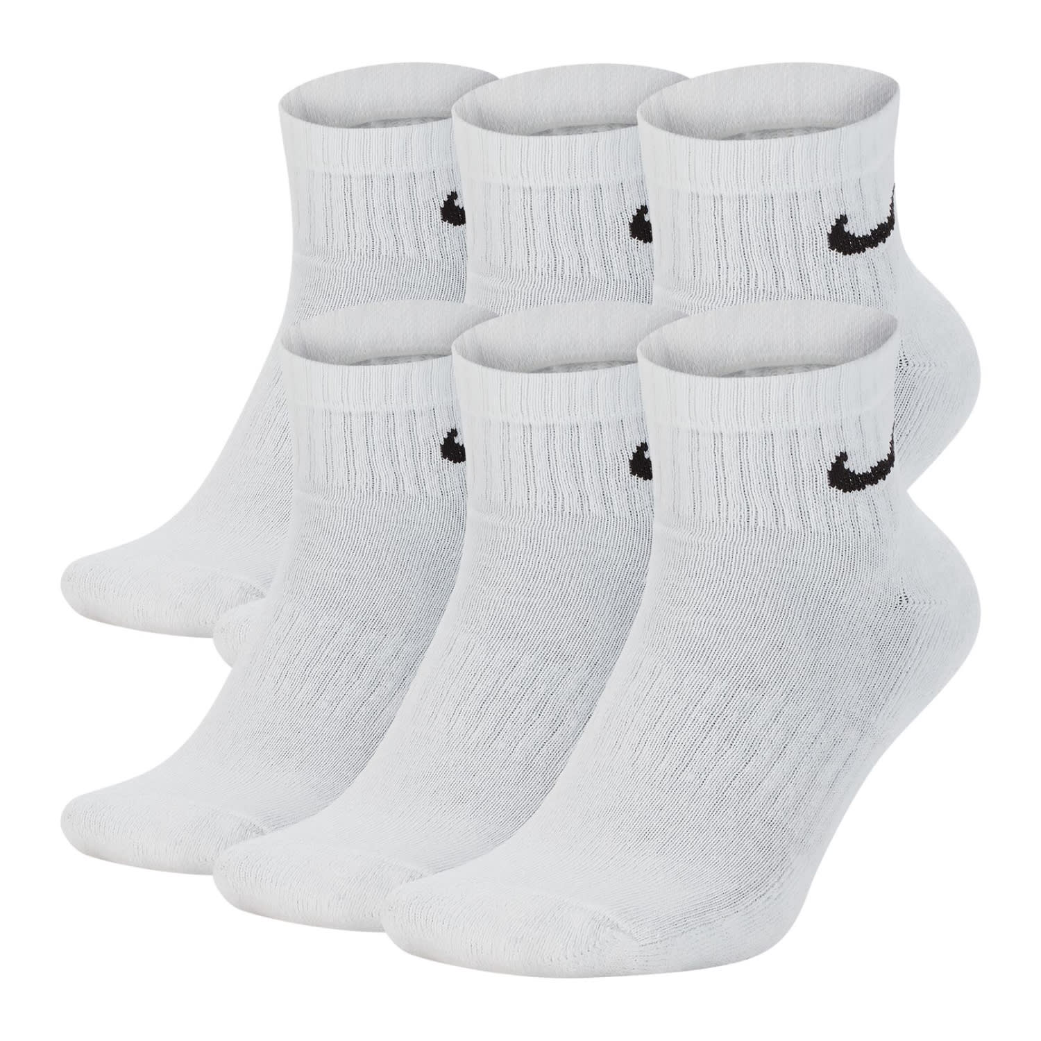 Nike Everyday Cushioned Ankle 6-Pack White/Black Socks