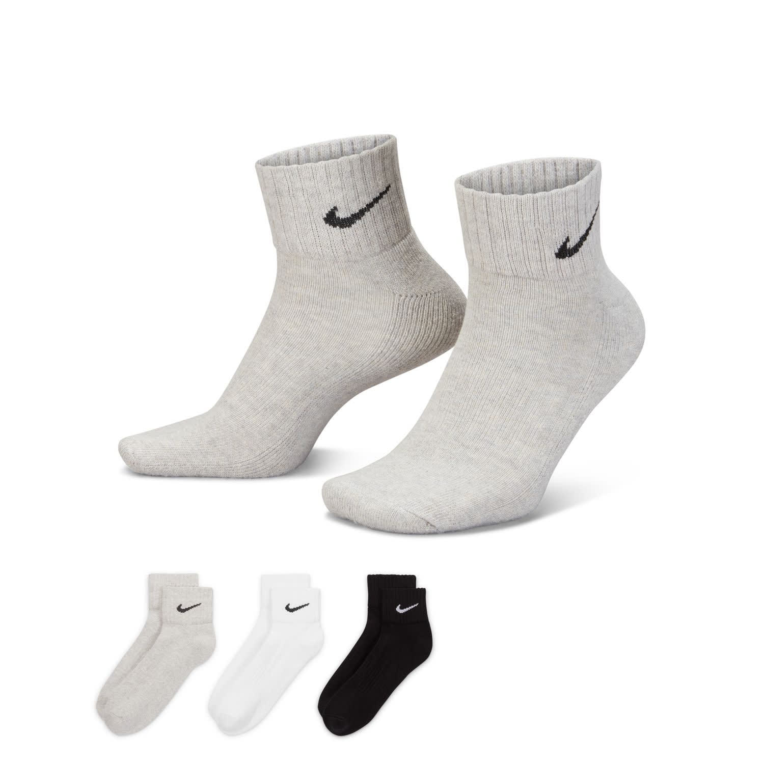 Nike Cushioned Ankle 3-Pack Multi-Colour Socks