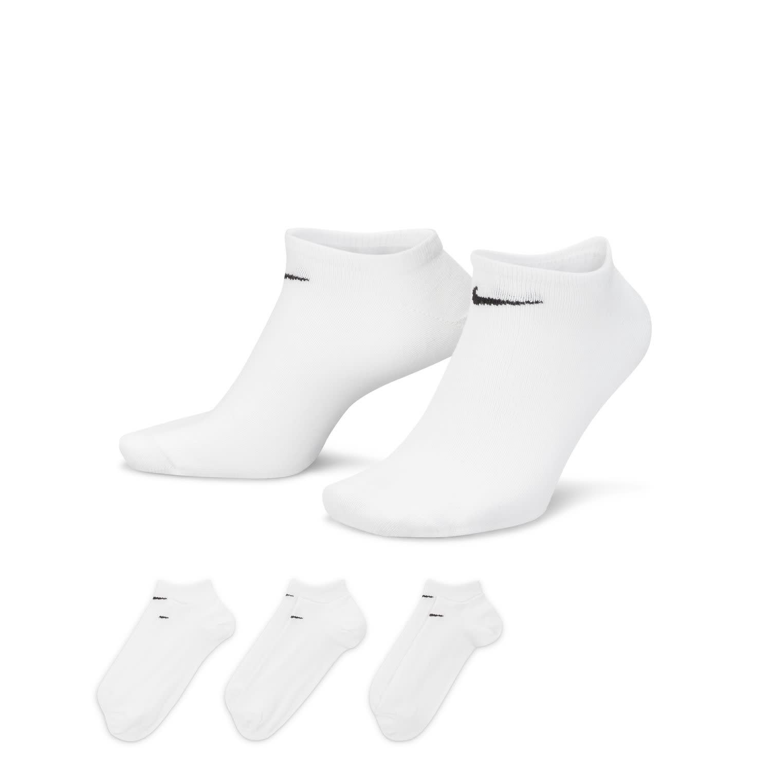 Nike Lightweight No-Show 3-Pack White/Black Socks