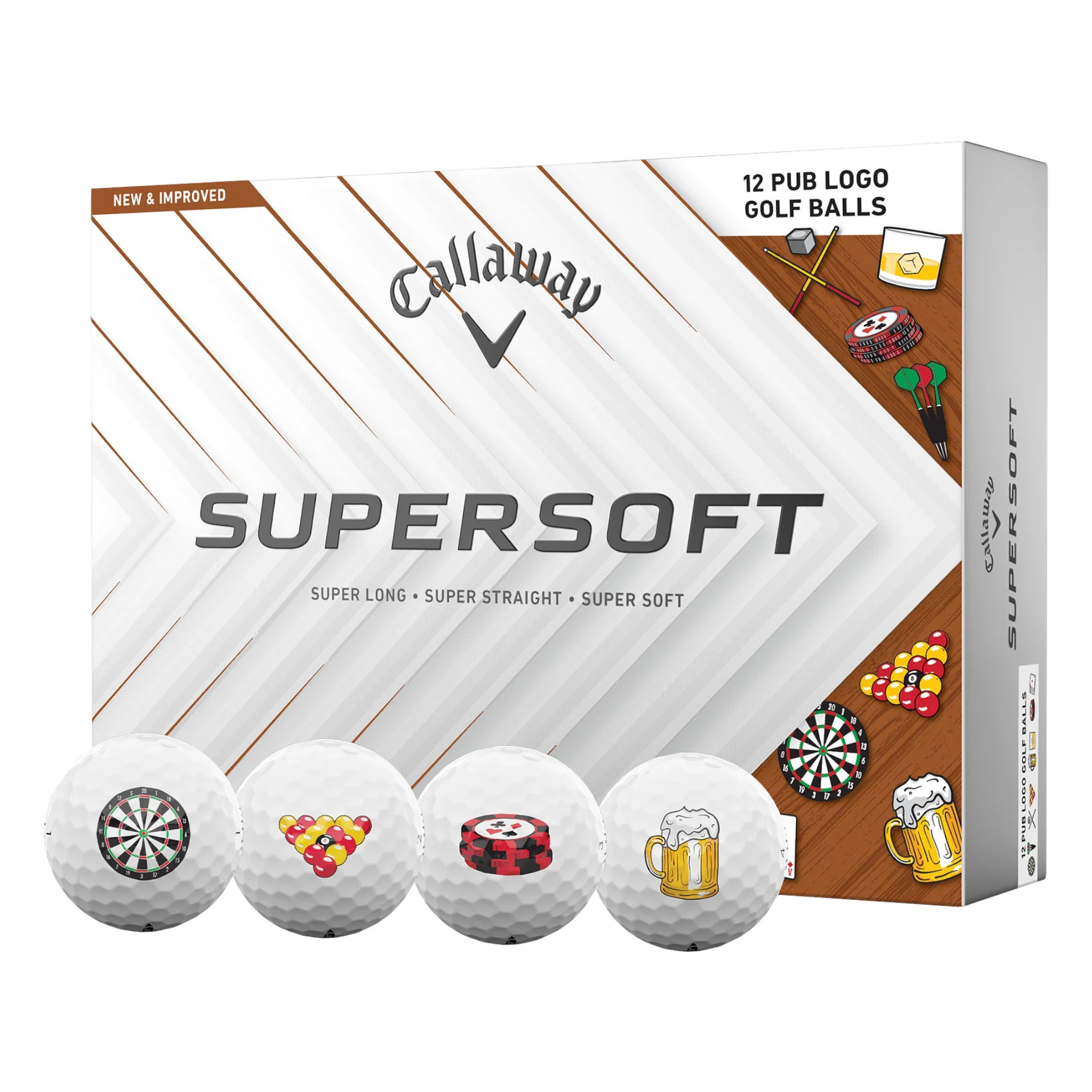 Callaway Supersoft Pub Golf Balls- 12 Ball Pack