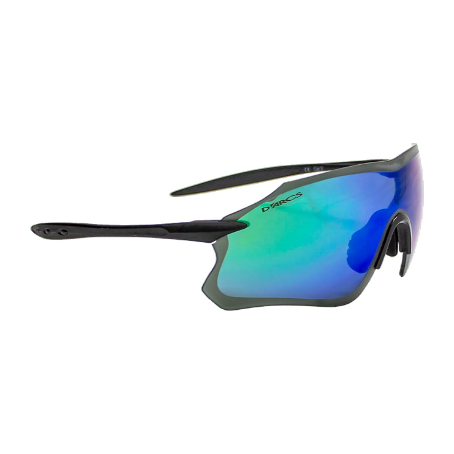 D`Arcs Edge W Matte Green Mirror Cycling Sunglasses Sportsmans