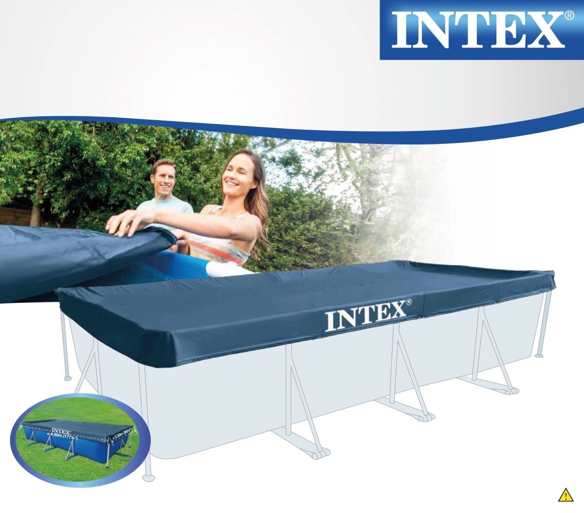 Intex Rectangular Metal Frame 15FT Pool Cover Sportsmans Warehouse Kiosk