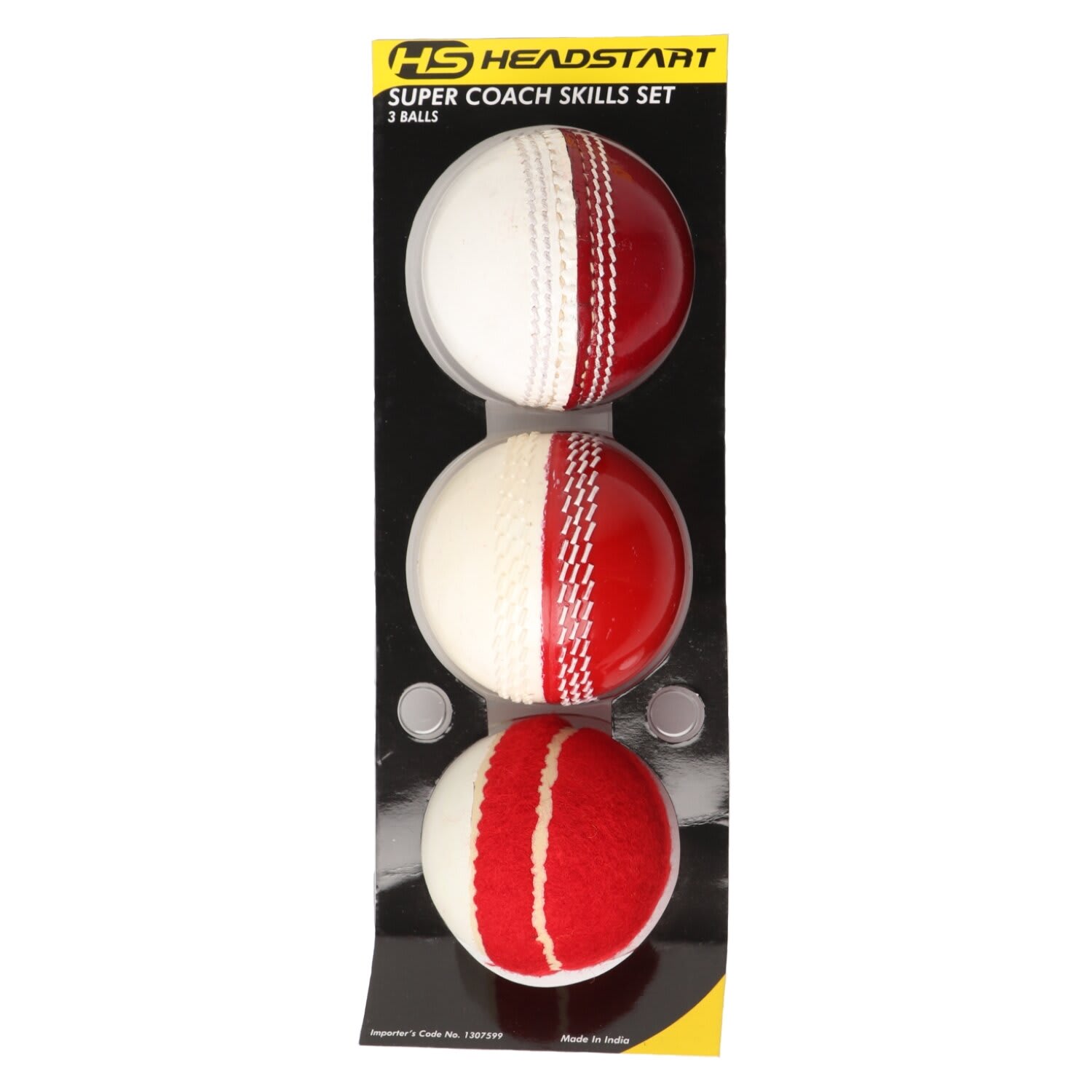 Heastart Set of 3 Super Coach Skills Cricket Balls Sportsmans Warehouse