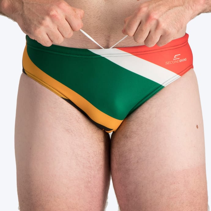 Second Skins Men's South African Flag Swimming Brief | by South