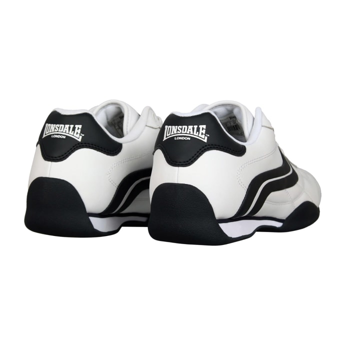 Lonsdale Camden Slip On Trainers Mens Black/White Casual Sneakers Shoes - View #6