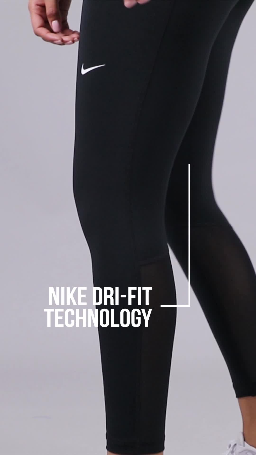 Nike Womens Pro Cool Crop Tight - video thumbnail