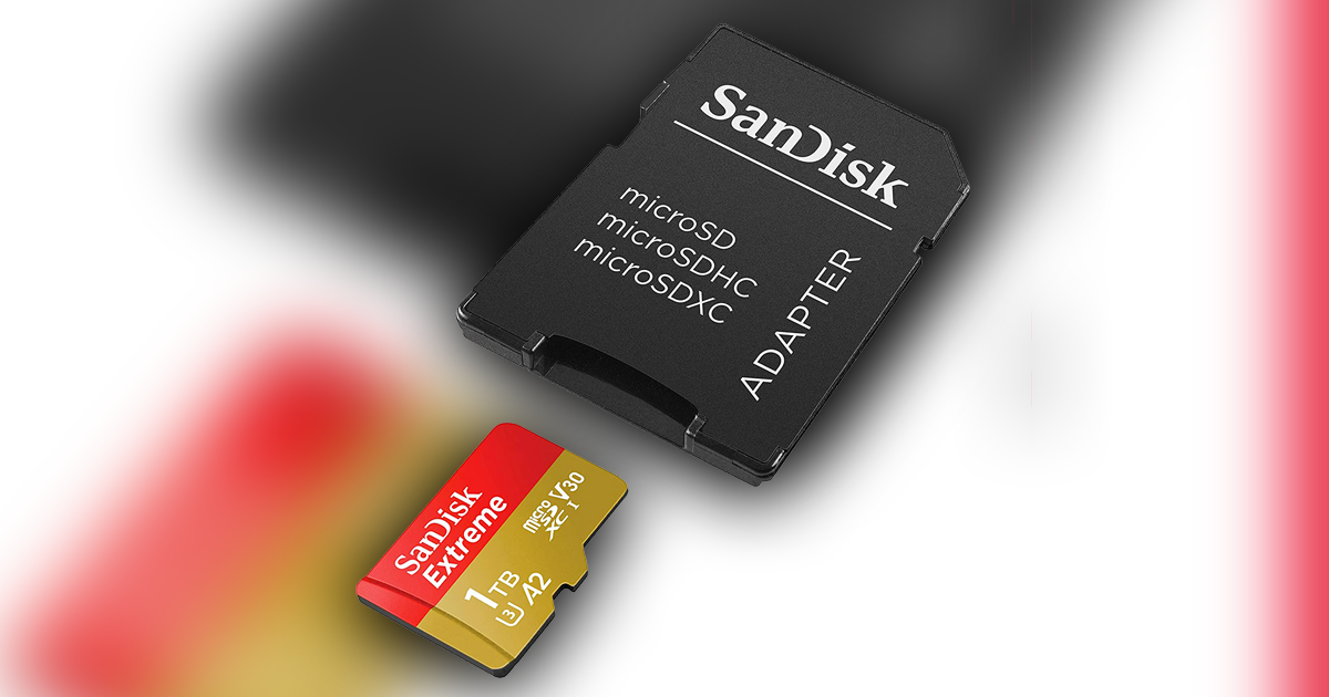 Carte Mémoire MicroSDXC SanDisk Extreme 1 To + Adaptateur SD jusqu'à 160 Mo/s, avec la Classe de Vitesse UHS 3 (U3), V30