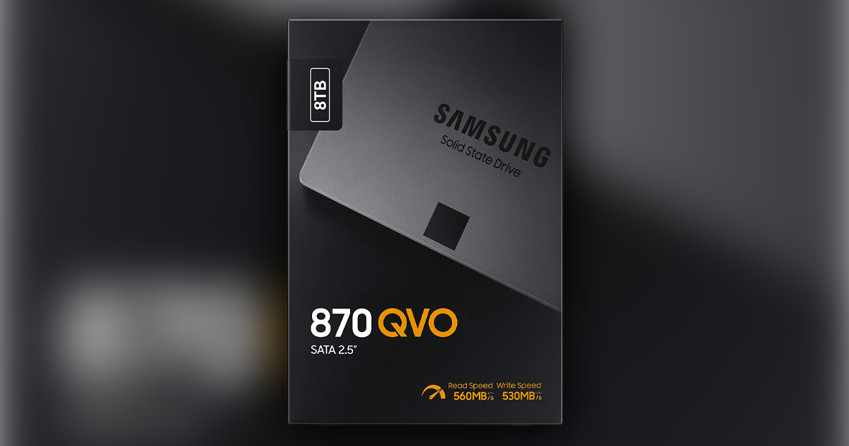 Samsung 870 QVO MZ-77Q8T0BW | Disque SSD Interne 8 To, SATA III, 2,5'' - Technologie QLC seconde génération