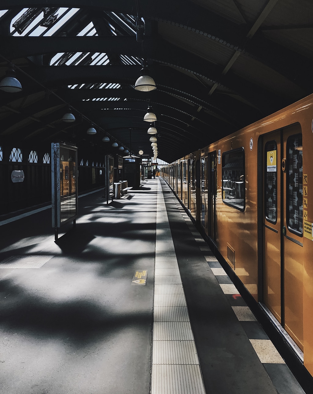 U-Bahn train on Eberswalder Straße station (Germany)