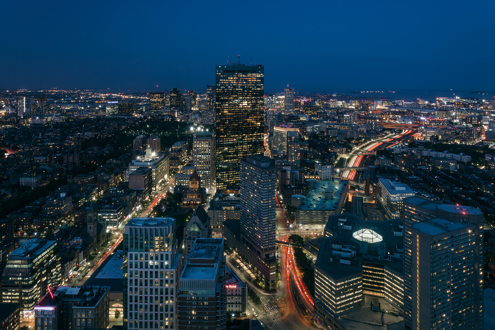 Boston at night