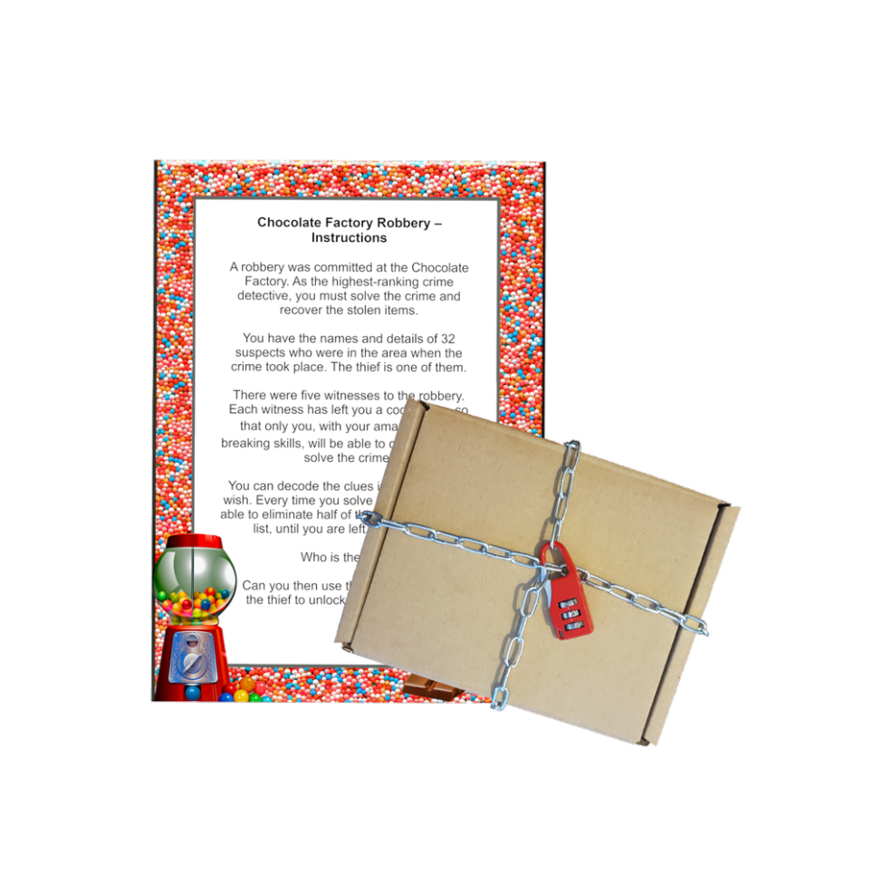 Chocolate Factory Robbery Mystery Game