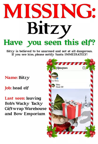 Missing Bitzy: The Mystery of the Elfin Selfie