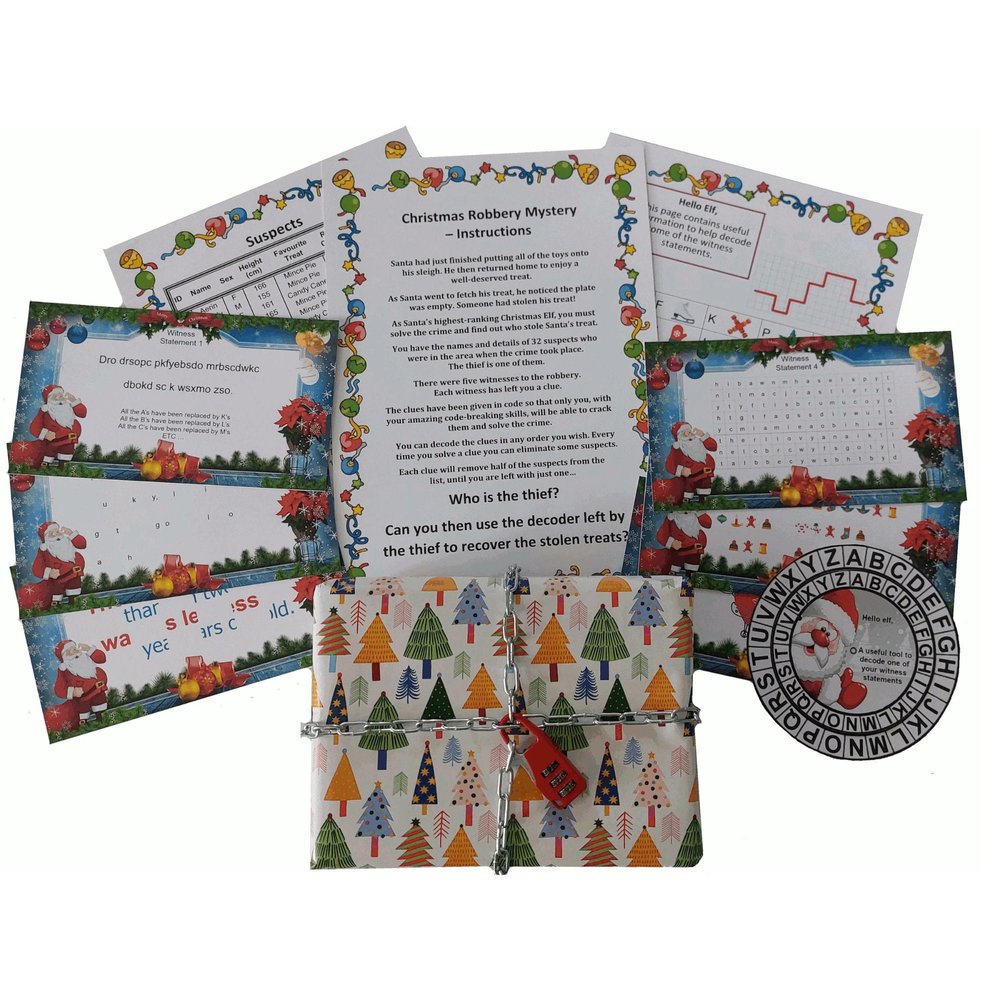 Christmas Robbery Mystery for Kids With Lockable Gift Box