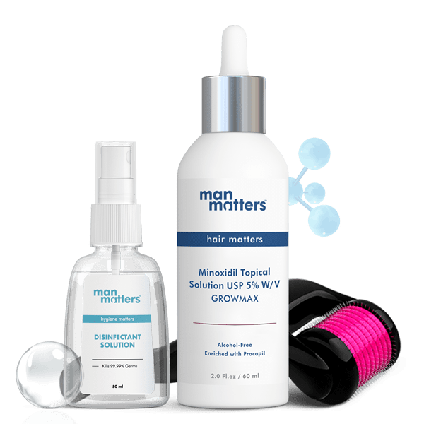 Minoxidil 5% With Derma Roller for hair regrowth