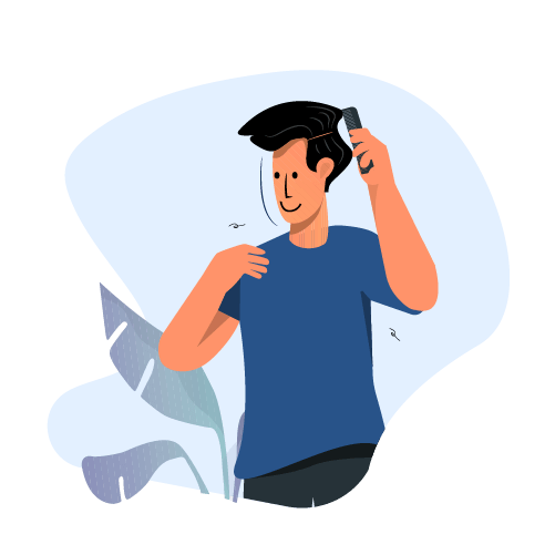 Brush your hair before derma rolling your hair