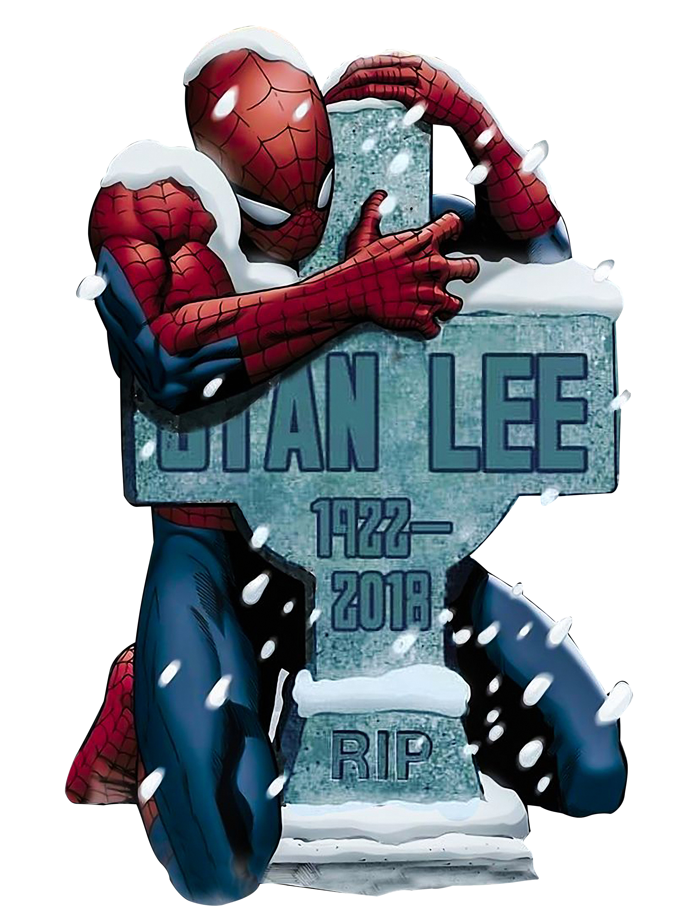 Spiderman hug grave Stan Lee 1922-2018 rip sweater