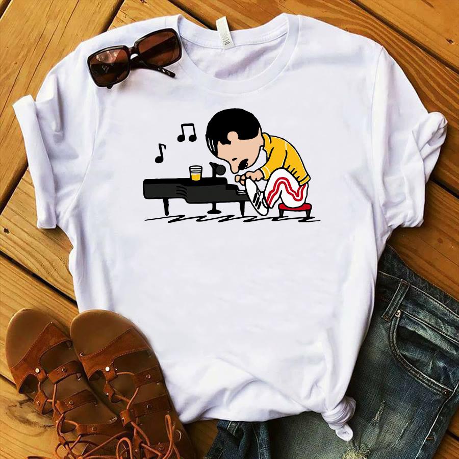 freddie mercury peanuts playing piano shirt