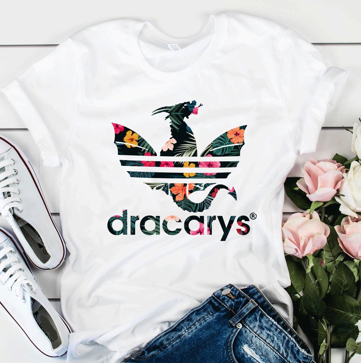 dracarys shirt adidas floral