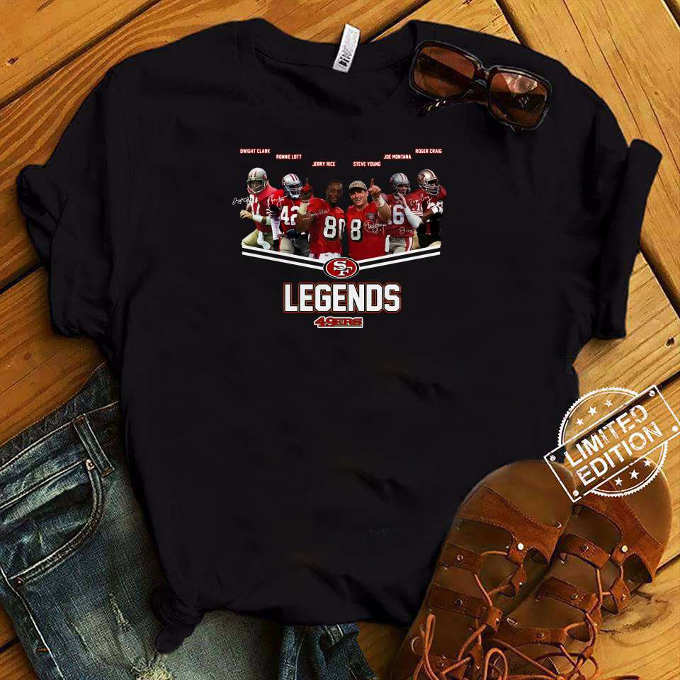 Official San Francisco 49ers Legends Team Signatures Shirt