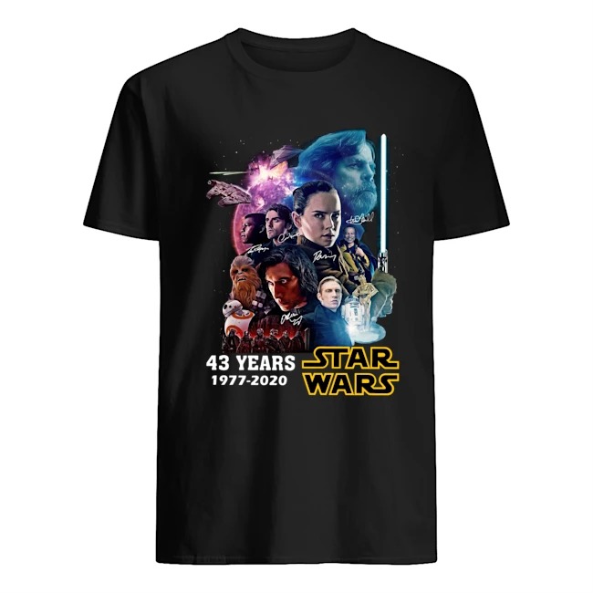 Star Wars 43 years 1977-2020 signatures shirt