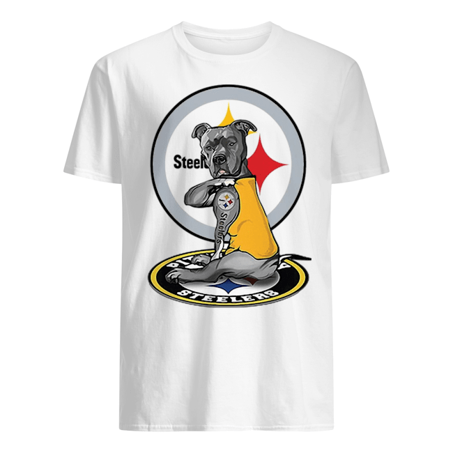 Pitbull Tattoo Pittsburgh Steelers Logo Shirt