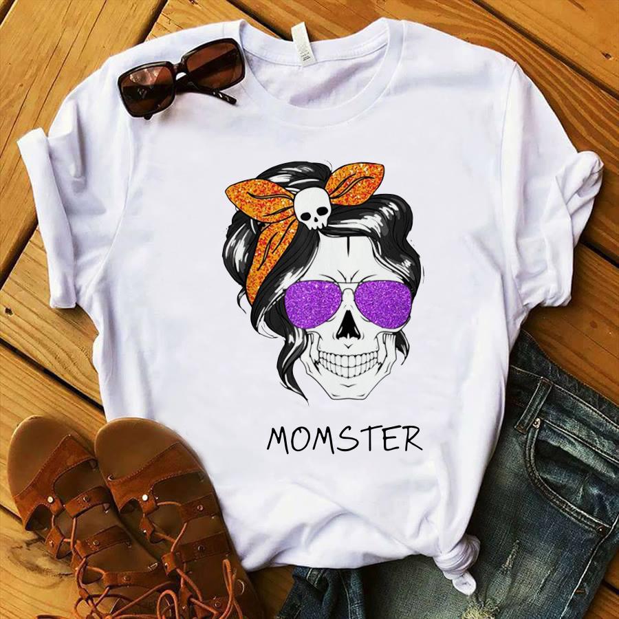 Momster Mom Skull Halloween Costume Shirt