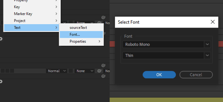 using the font picker in the expression language menu 