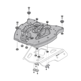 Support à bagages SW Motech Luggage Alu-Rack Adpt