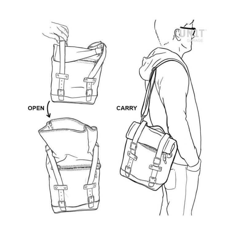 Unit Garage Saddlebag + Support Royal Enfield Continental GT 650
