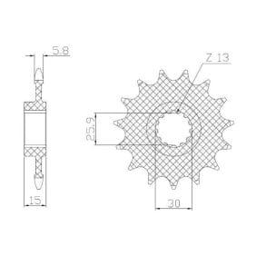 Sunstar Sprockets Ritzel Drive Sprocket 520 17T