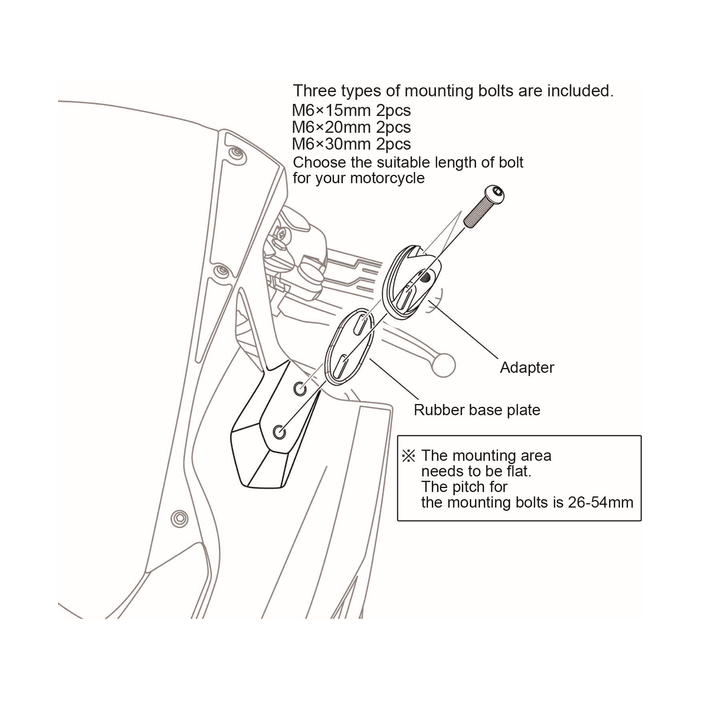 Espelho genérico Daytona D-Mirror-11 Fairing Set Left