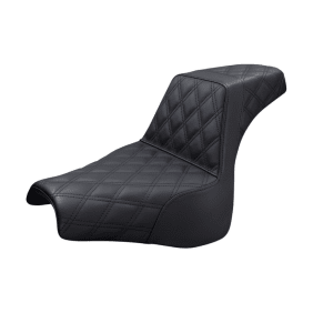 Assento de dois lugares Saddlemen Seat Step Up Ls F/R Black