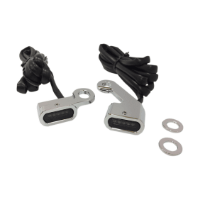 Drag Specialties Blinker Lights Trnsig Chr Smk Flt