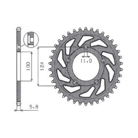 Sunstar Sprockets Ritzel Rear Sprocket 520 35T Erg