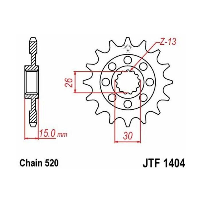Jt Sprockets Ritzel Sprocket Front 17T 520