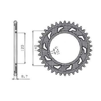 Sunstar Sprockets Ritzel Rear Sprocket 530 42T Erg