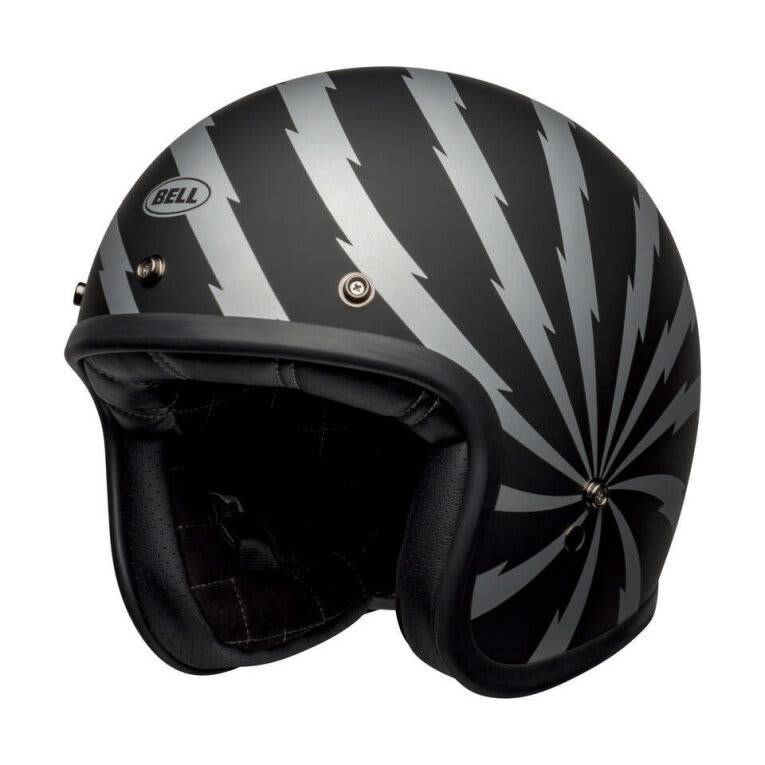Casco jet Bell CUSTOM 500 DLX SE VERTIGO Negro Mate/Plata