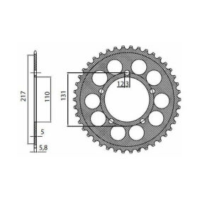 Sunstar Sprockets Ritzel Rear Sprocket 520 45T Ergal