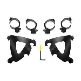 Parabrisa Memphis Shades Mnt Kit Rd Warr Flsb Blk