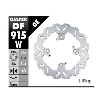 Disco freno Galfer Wave DF915W Fijo Trasero OE