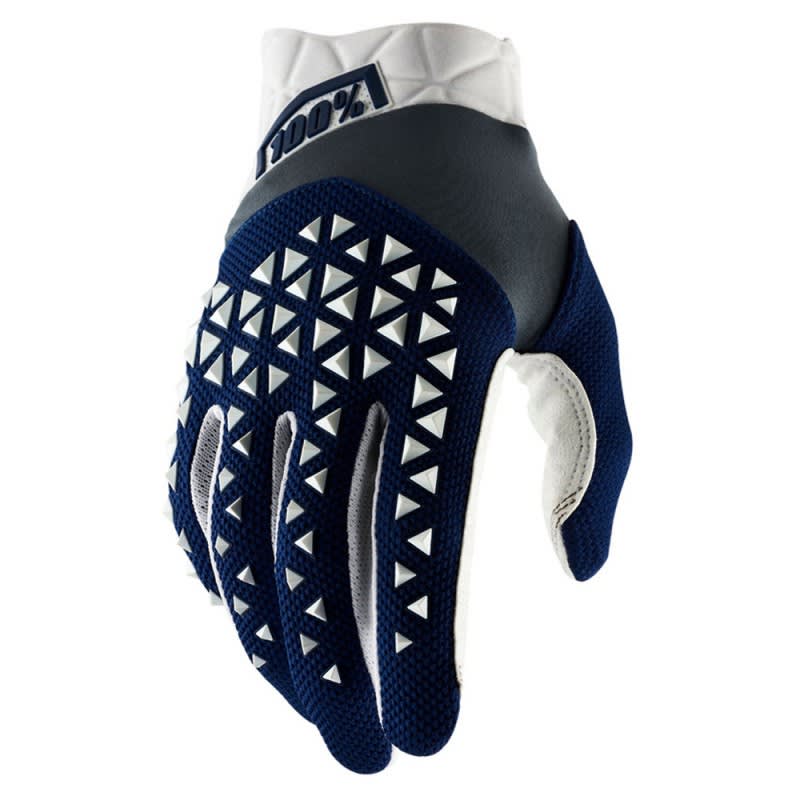 100% Airmatic Gloves Navy/White/Steel