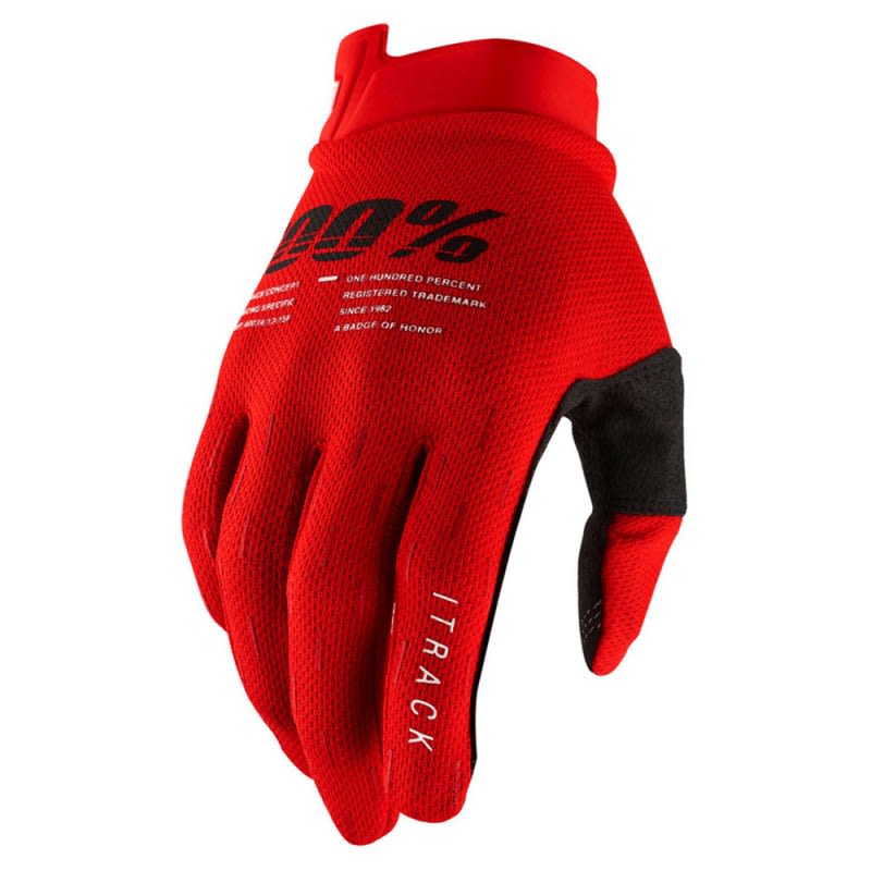 100% iTrack Gloves Red