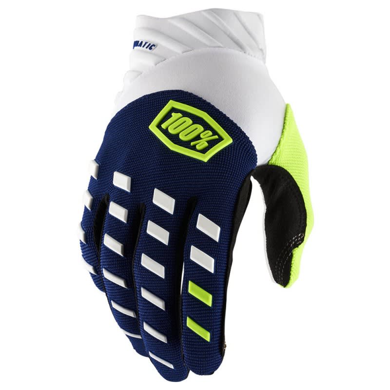 100% Airmatic Gloves Navy/White