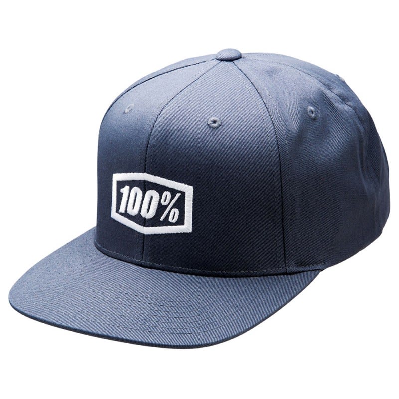100% Icon Snapback Cap AJ Fit Heather Charcoal