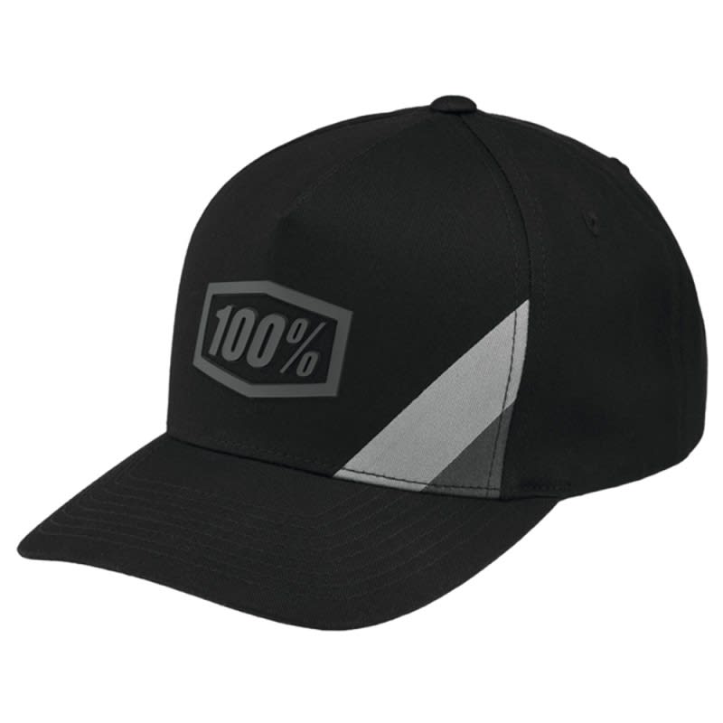 100% Cornerstone X-Fit Snapback Cap Black/Grey