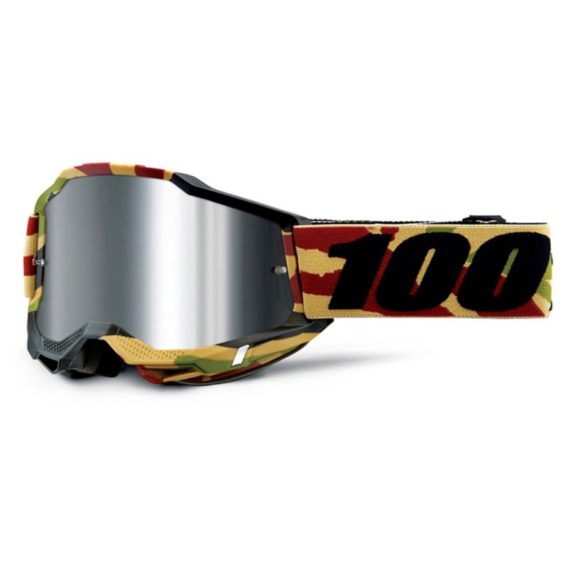 100% Accuri 2 Goggle Camo + Mirror Red Lens