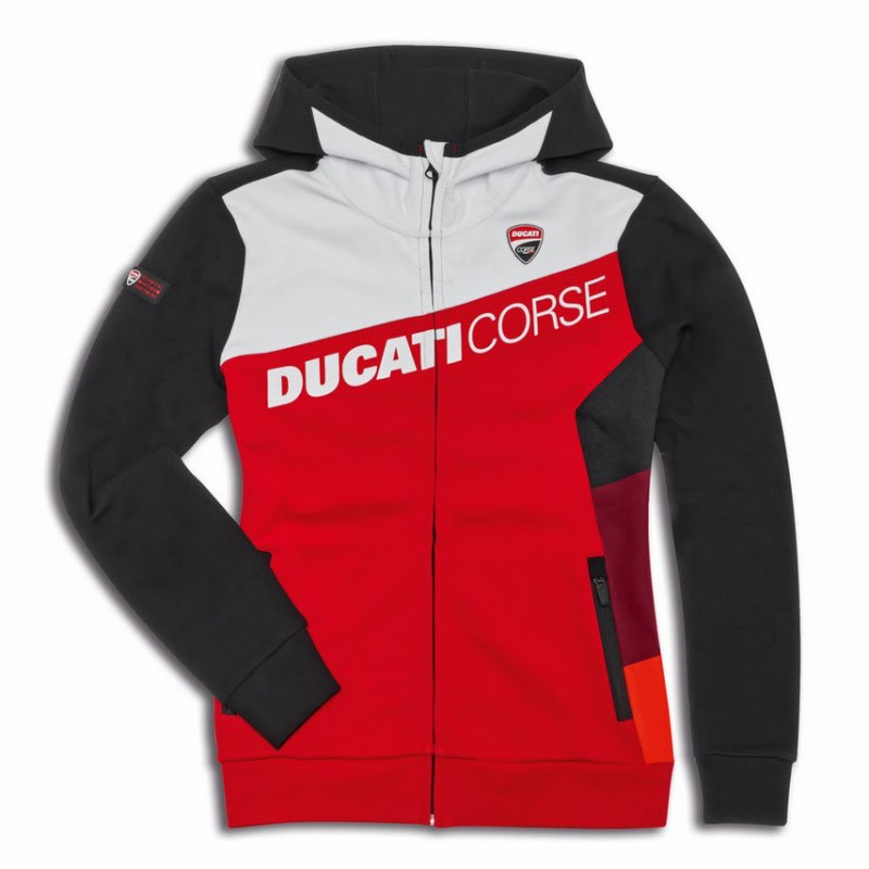 Ducati DC Sport Sweatshirt Ladies Red/Black/White