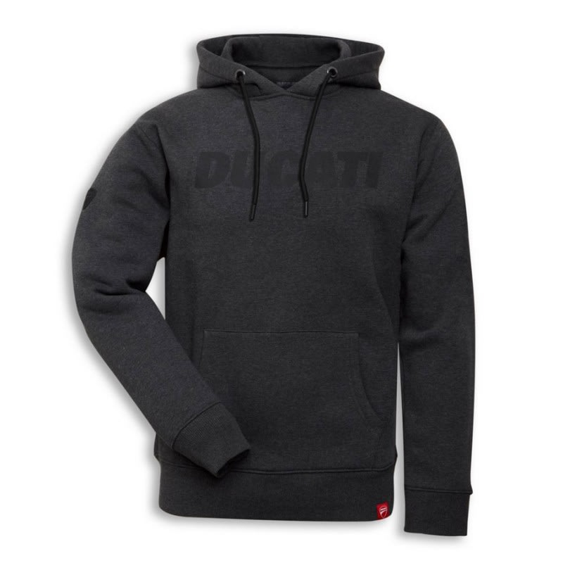 Ducati Logo Hoodie Mens Anthracite Grey
